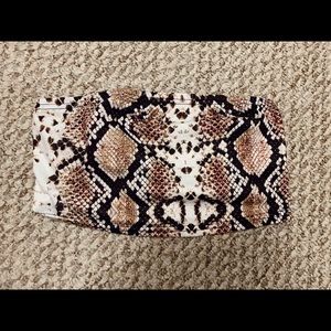 PrettyLittleThing Snakeskin Crop Top